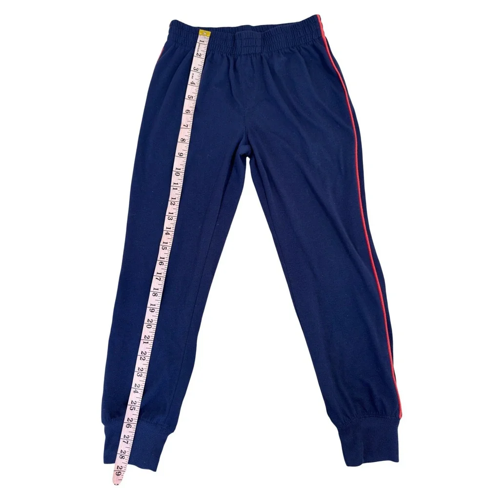 Gap Kids Boys Navy Blue Red Stripe Sleep Jogger Pajama Pants Size 8 130cm